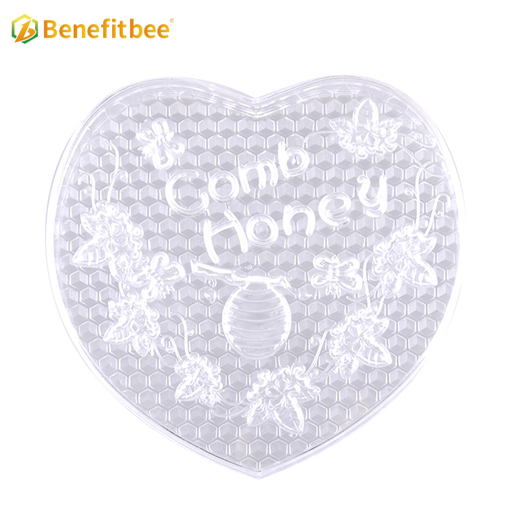 Herramienta de apicultura, peine en forma de corazón totalmente transparente, marco de miel Benefitbee F12B