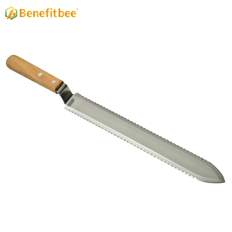 Double Blade Wooden Handle Stainless Steel Uncapping Honey Knife For Beekeeping Tools