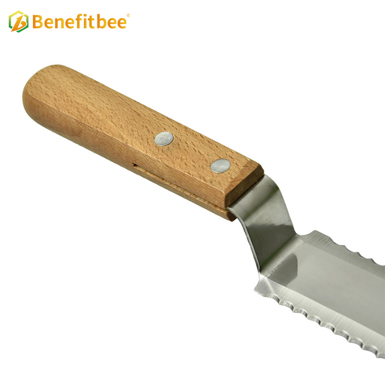 Double Blade Wooden Handle Stainless Steel Uncapping Honey Knife For Beekeeping Tools