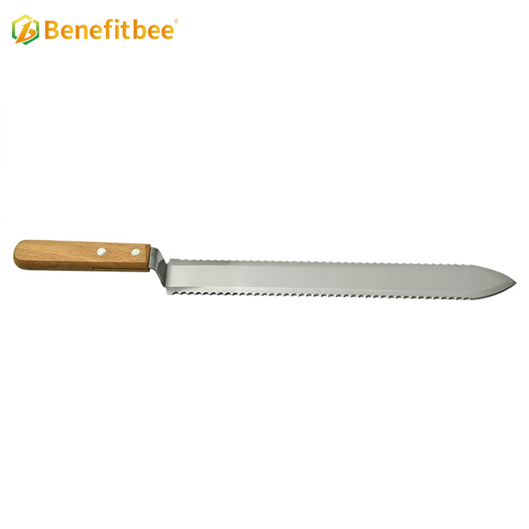 Double Blade Wooden Handle Stainless Steel Uncapping Honey Knife For Beekeeping Tools