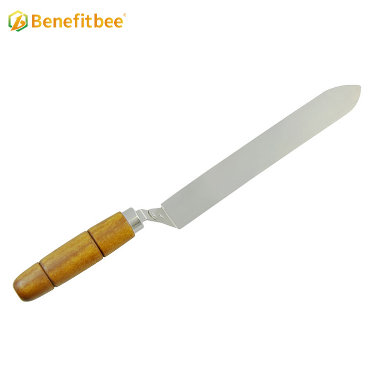 Cuchillo para destapar, cuchillo profesional con mango de madera de acero inoxidable para apicultor