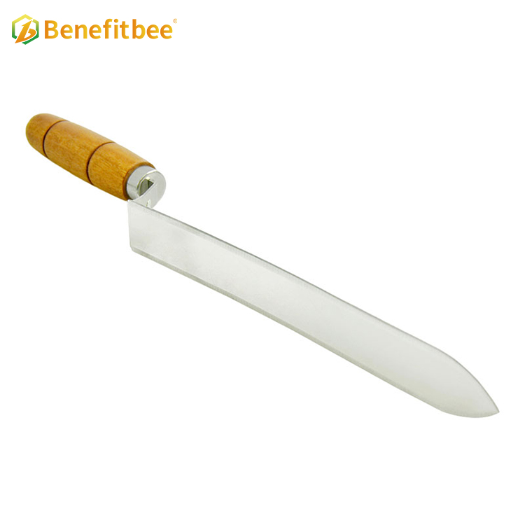 Cuchillo para destapar, cuchillo profesional con mango de madera de acero inoxidable para apicultor