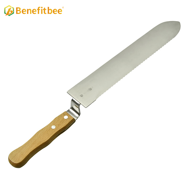 Herramienta de apicultura con mango de madera, extractor de miel y abejas, cuchillo para destapar, venta al por mayor