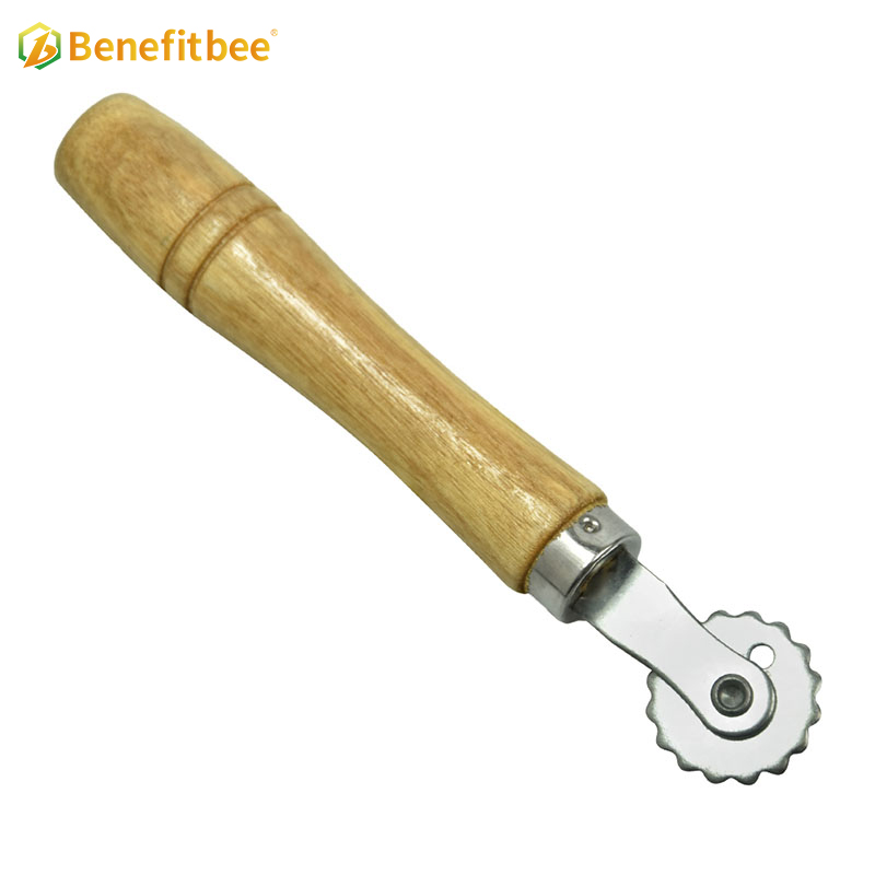 Beekeeping tools short wheel gear wooden handle economy wire embedder