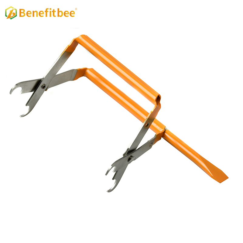 High quality European Style metal handle Stainless Steel beehive tools frame grip