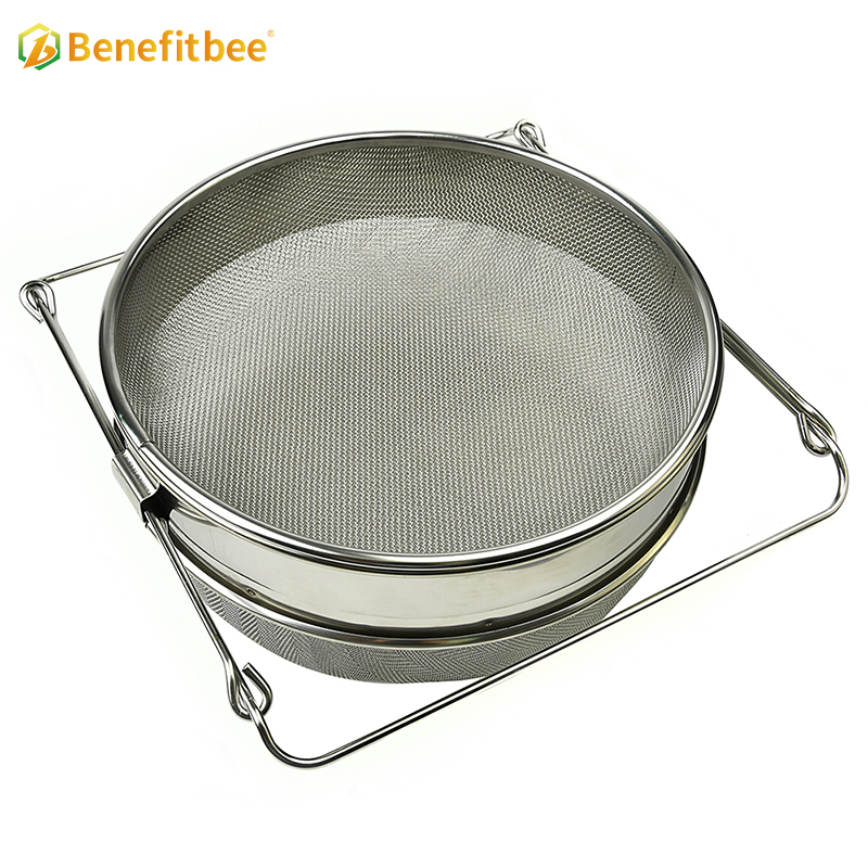 Beekeeping tools double layers 304 SS apiculture bee honey strainer