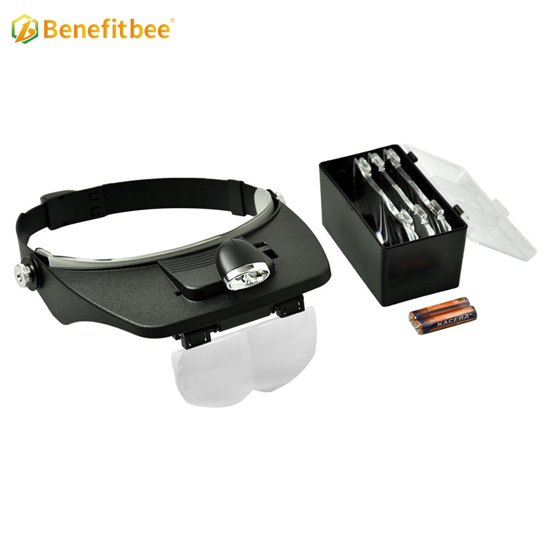 Benefitbee Hot sale Beekeeping Led magnifier Tool Head Loupe QB02