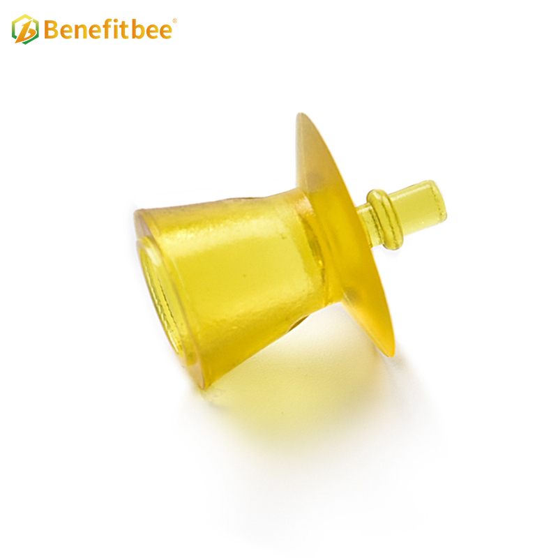 Plastic Extra-large Queen Base Mount Cell Cup Yellow Plastic Whoselas Beekeeping Tools Benefitbee QB04-6