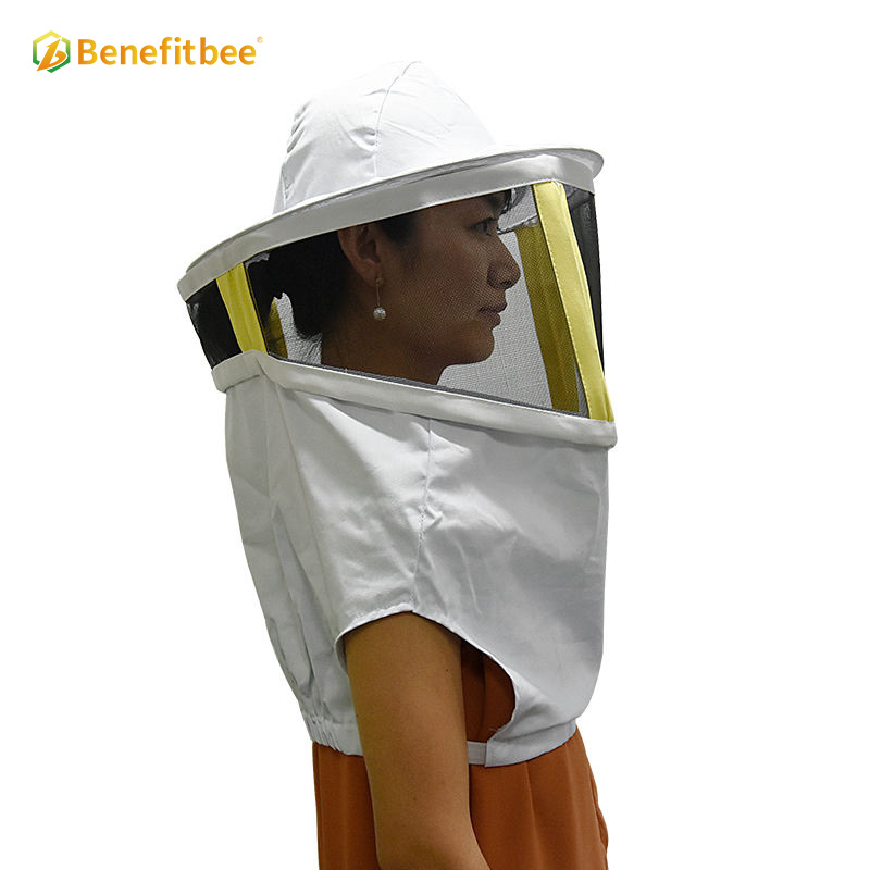 White Square Breathable Screen Cloth Protective Hat For Beekeeping Supplies