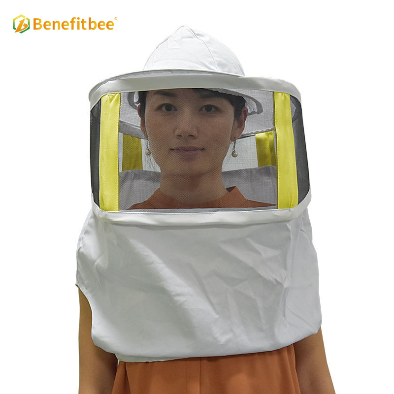 White Square Breathable Screen Cloth Protective Hat For Beekeeping Supplies BH06