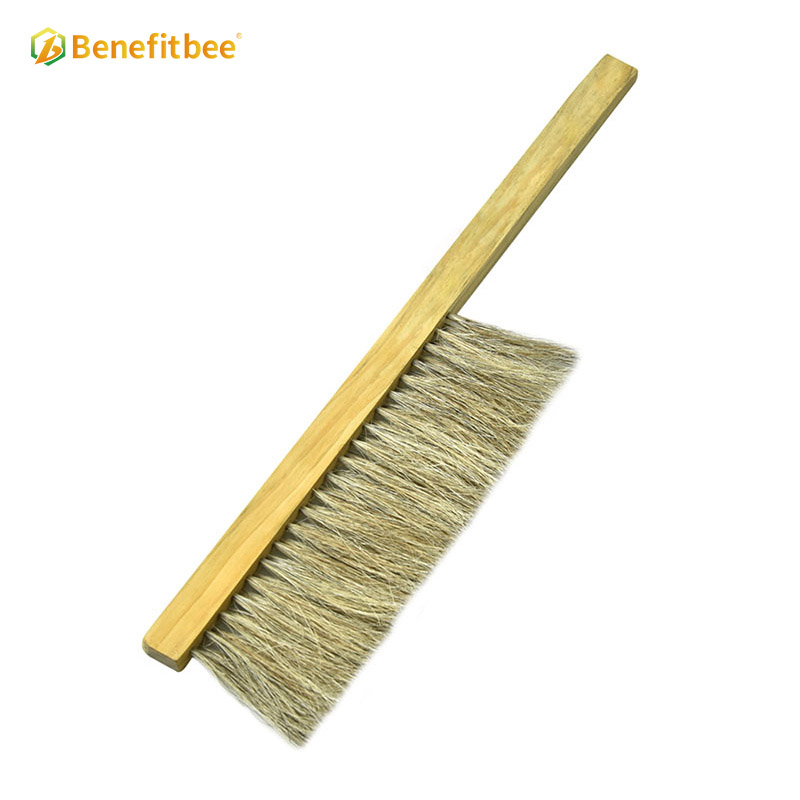 Wholesales Wooden Handle Horsehair Bee Brushes For Beekeeping Tools