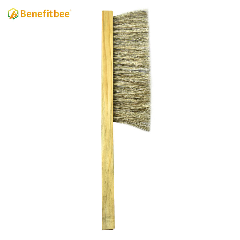 Wholesales Wooden Handle Horsehair Bee Brushes For Beekeeping Tools