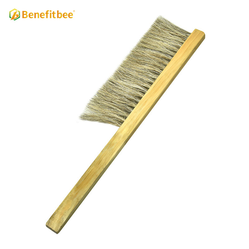 Wholesales Wooden Handle Horsehair Bee Brushes For Beekeeping Tools