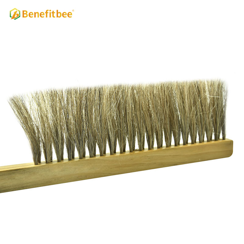 Wholesales Wooden Handle Horsehair Bee Brushes For Beekeeping Tools