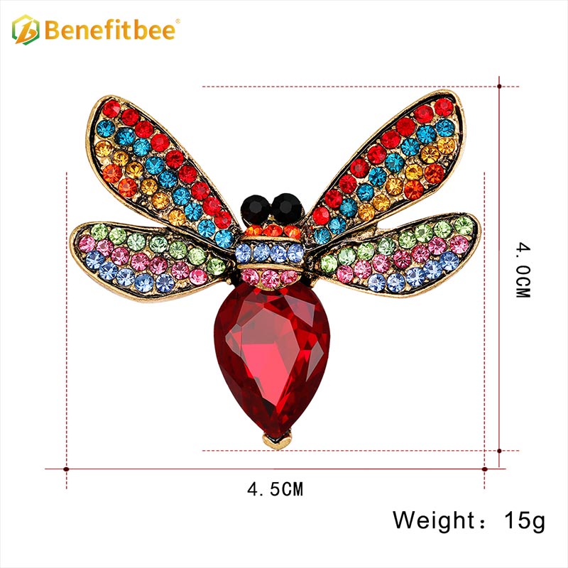 Benefitbee new fashion bee brooch pin crystal vintage bee brooch AG091
