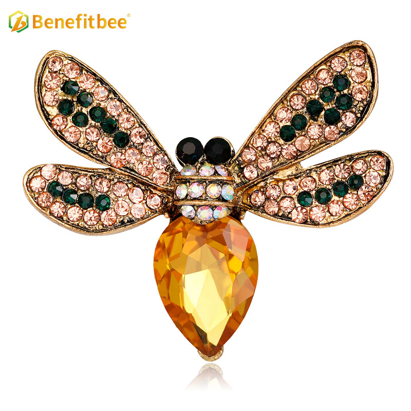 Benefitbee new fashion bee brooch pin crystal vintage bee brooch AG091