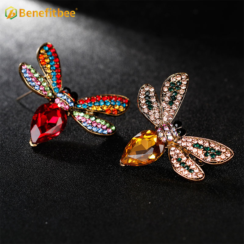 Benefitbee new fashion bee brooch pin crystal vintage bee brooch AG091