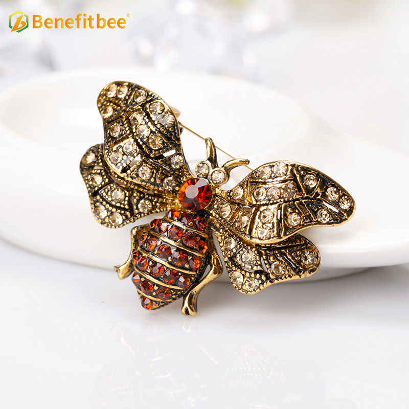 Benefitbee new fashion bee brooch pin crystal bee brooch AG009