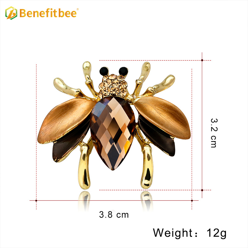 Benefitbee colorful bee brooch pin crystal bee brooch AG134
