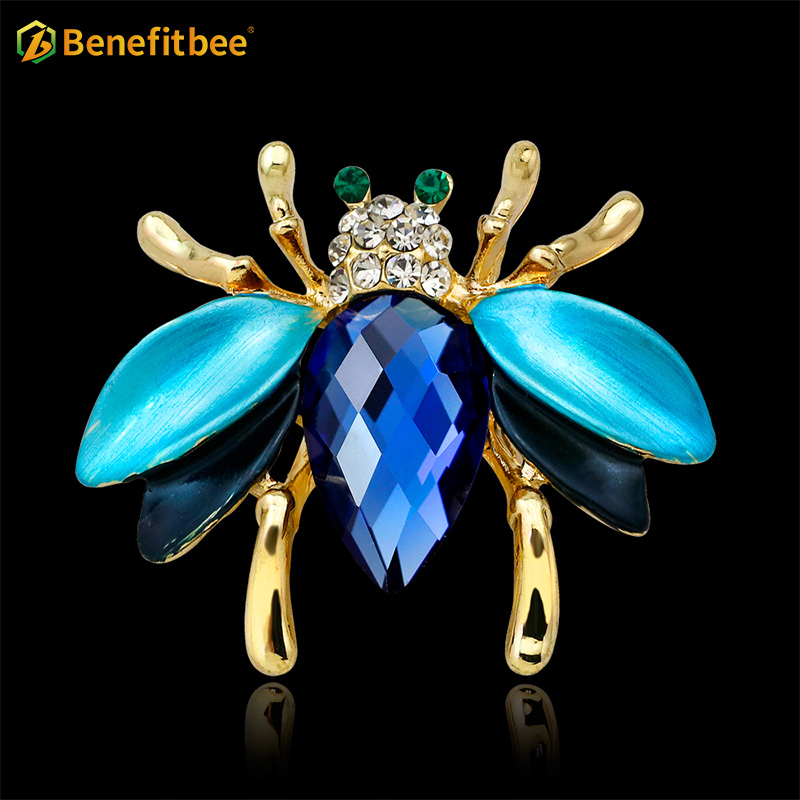 Benefitbee colorful bee brooch pin crystal bee brooch AG134