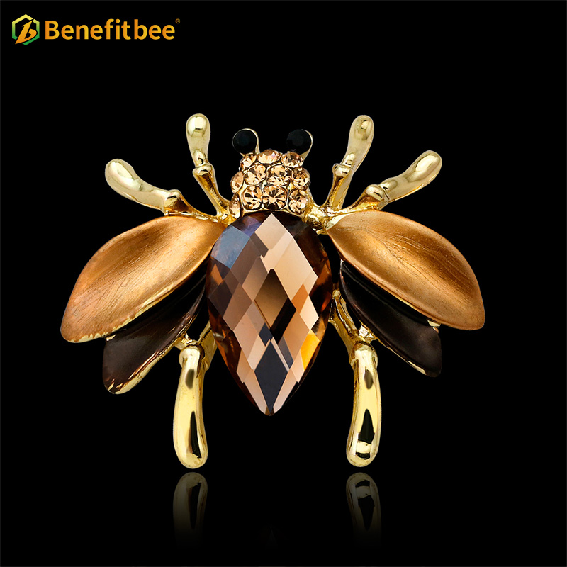 Benefitbee colorful bee brooch pin crystal bee brooch AG134