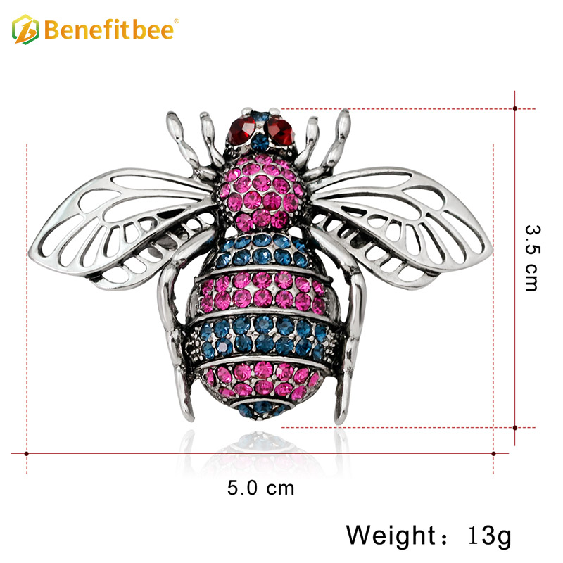 Benefitbee broche de abeja de cristal popular broche de abeja AG130