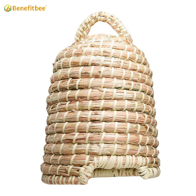 Beekeeping tools skep straw beehive queen bee cage
