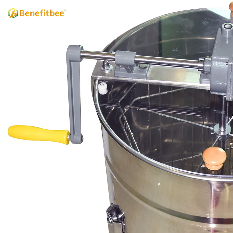 Beekeeping gear box with brake function steering handle manual honey extractor
