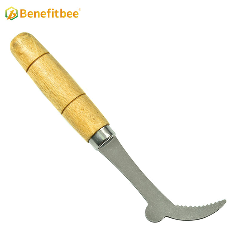 Beekeeping tools Stainless Steel Wooden handle Beehive Scraper Tool