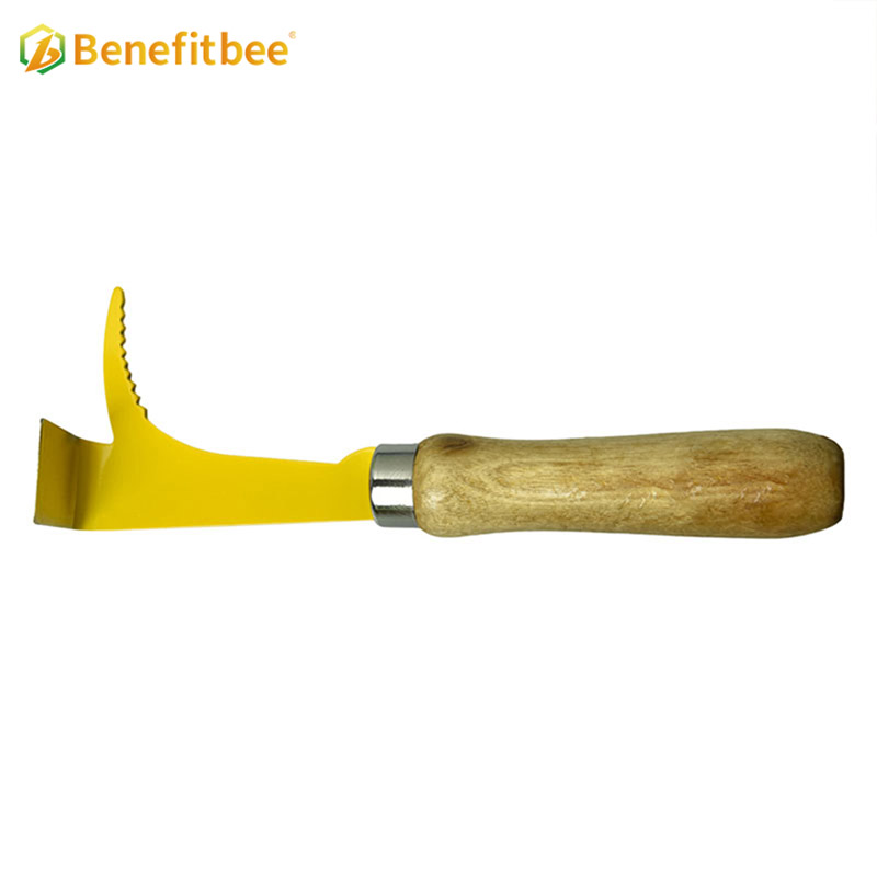Stainless steel bee hive tool scraper beehive tools wooden handle beekeeping tools