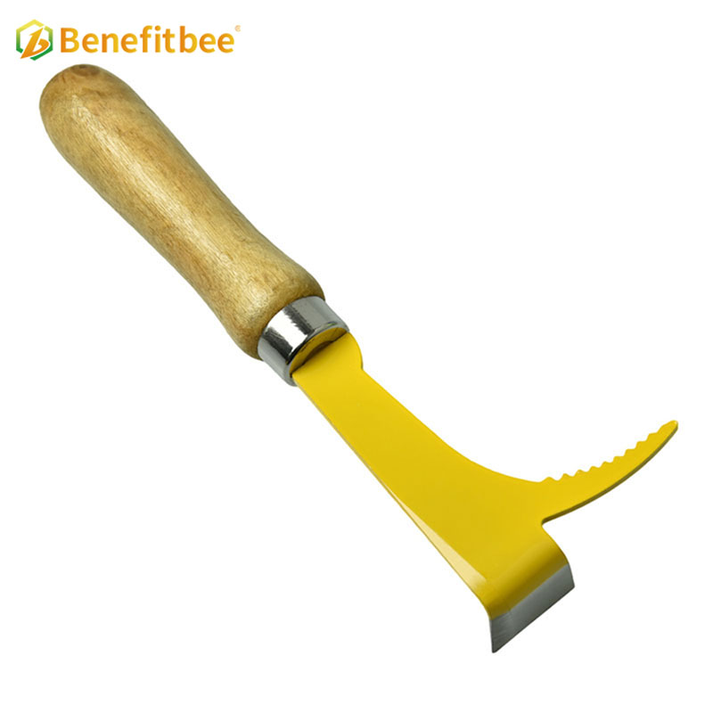 Stainless steel bee hive tool scraper beehive tools wooden handle beekeeping tools