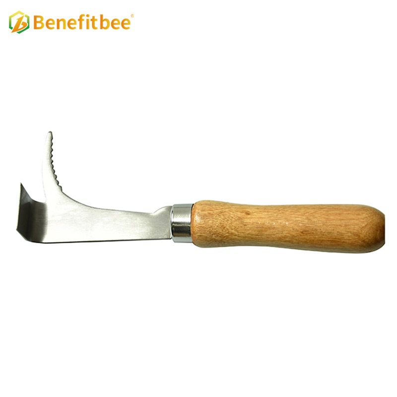 Raspador de colmena con mango de madera multifunción, herramientas para colmena