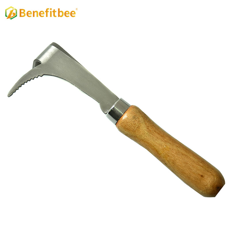 Multifunction wooden handle beehive tools hive scraper