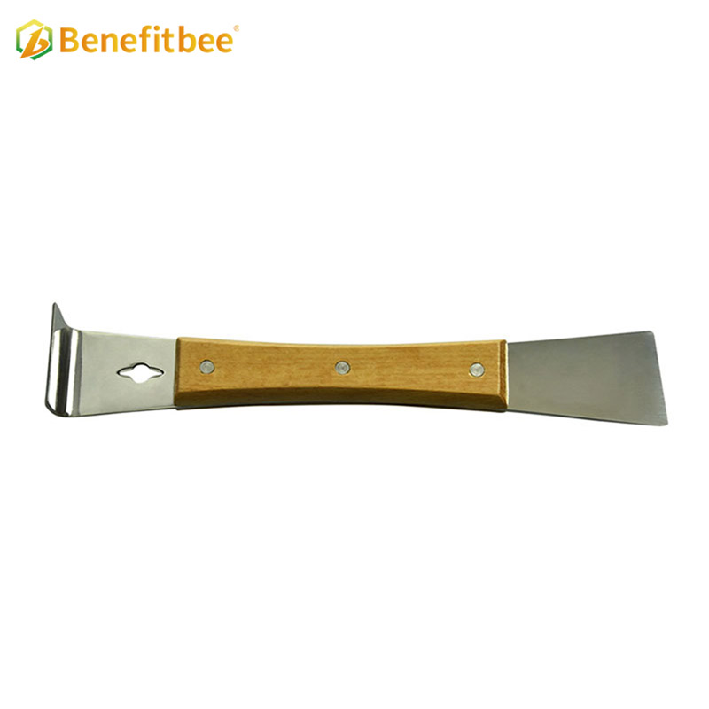 Multifunction Beehive Tool Wooden Handle Hive Scraper