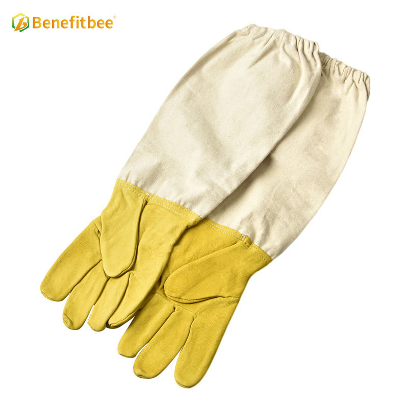 Golden Sheepskin Gloves Beekeeping Gloves For Beekepe
