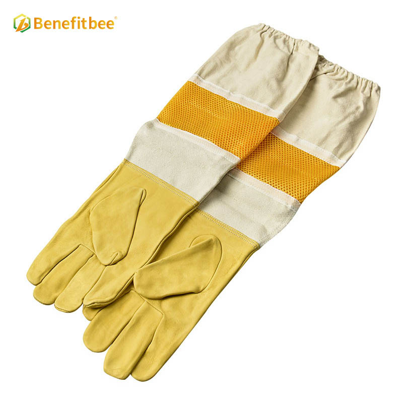 Hight quality beekeeping supplies gloves breathable mesh bee gloves