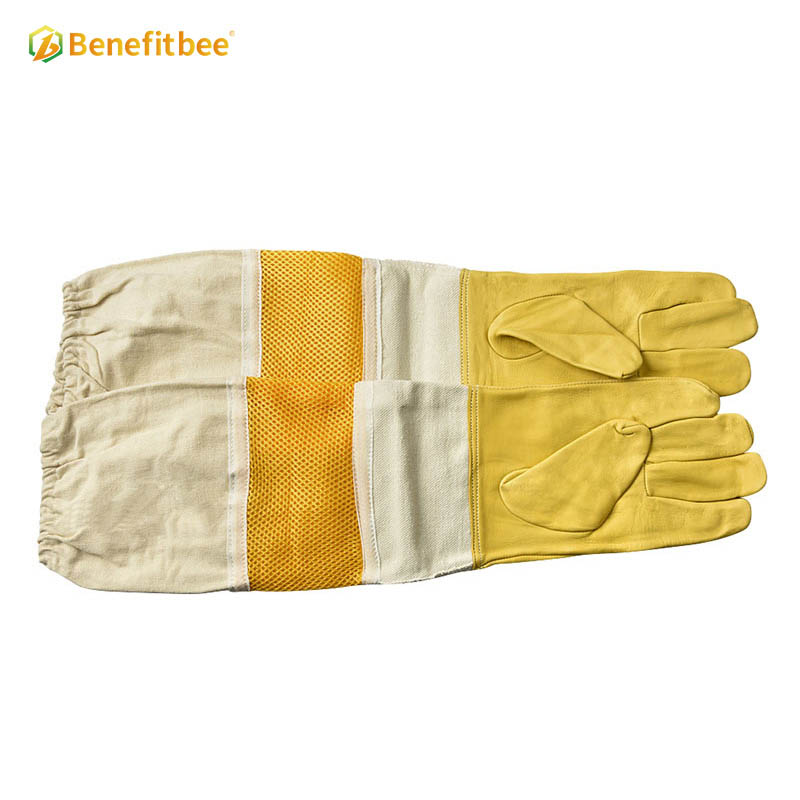 Hight quality beekeeping supplies gloves breathable mesh bee gloves