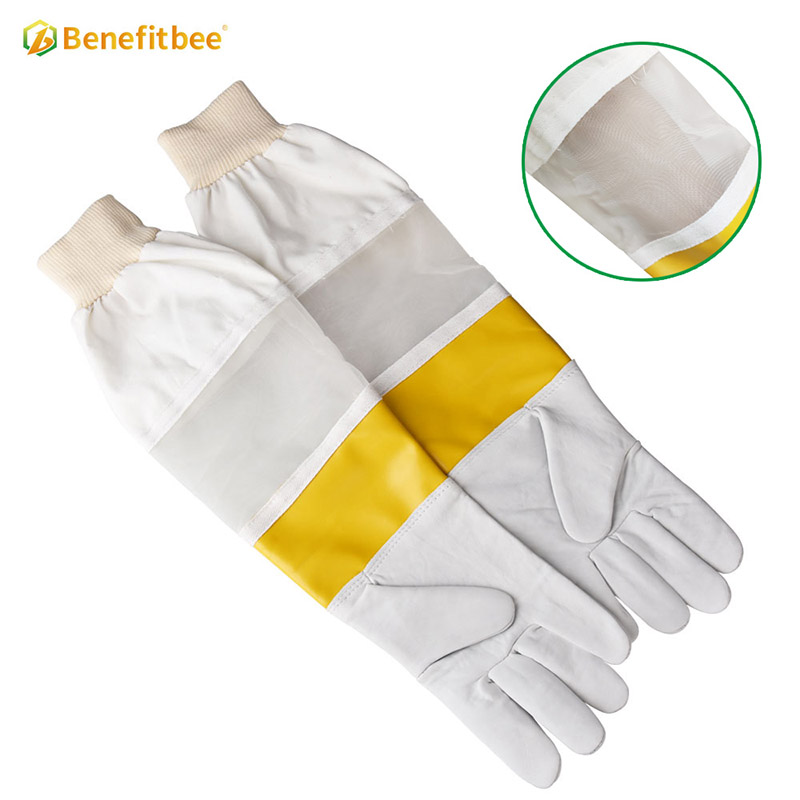 Gants d'apiculture gants de protection pour abeilles ventilés en cuir de qualité supérieure