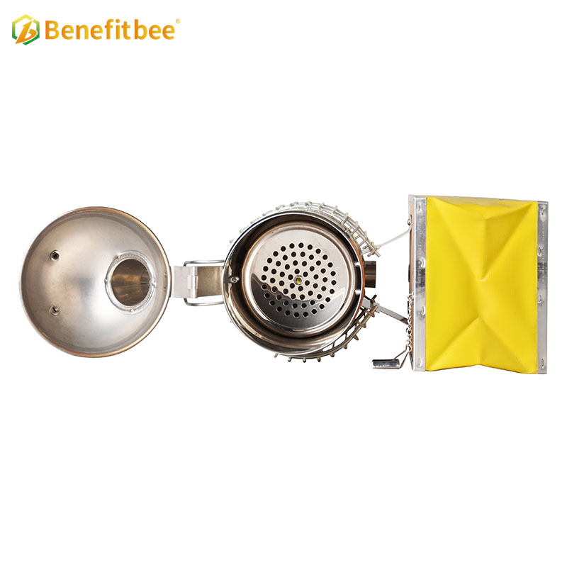 Benefitbee Eco-friendly Degradable Leather Beekeeping Equitment Stainless Steel Bee Smoker