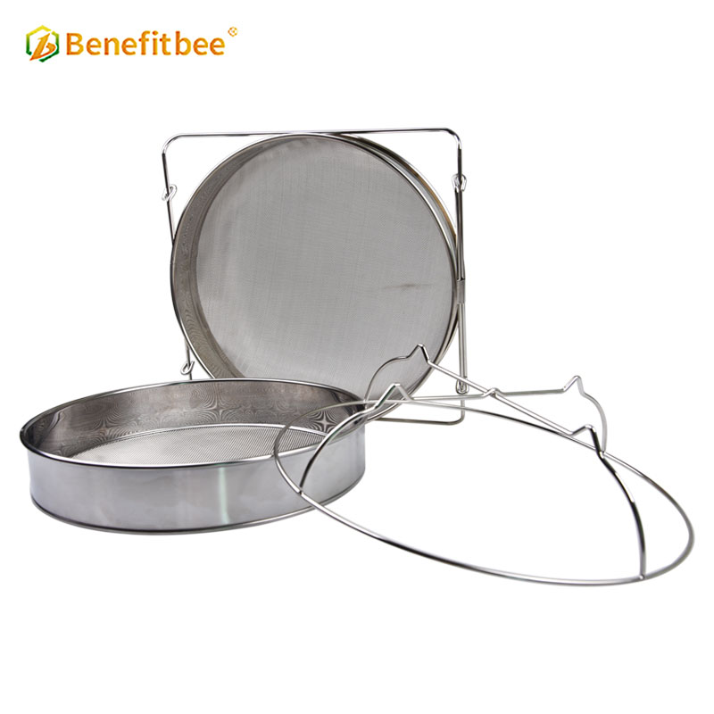 Factory supply apiculture tools double layers SUS304 bee honey strainer