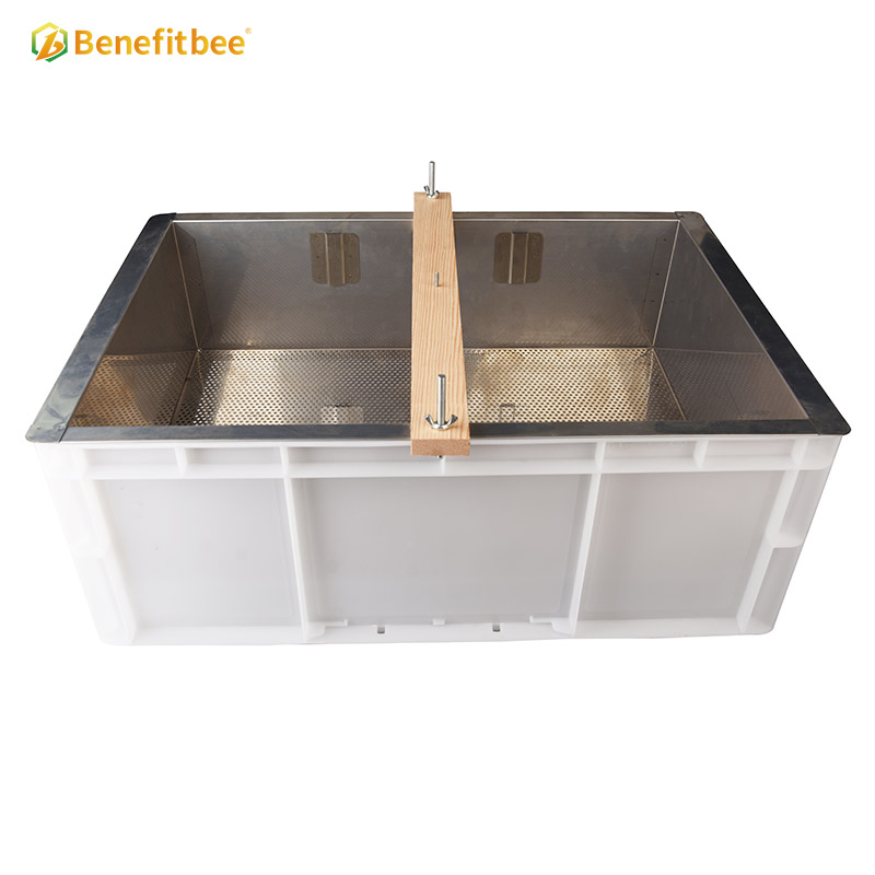 Stainless steel beekeeping frame honey uncapping tray