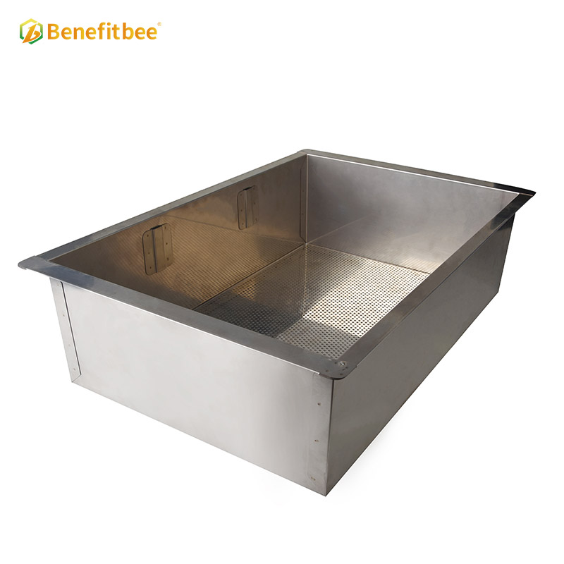 Stainless steel beekeeping frame honey uncapping tray
