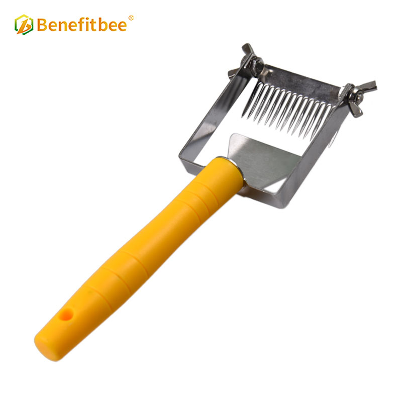 Benefitbee Newest adjustable Stainless Steel Uncapping Fork Plastic handle