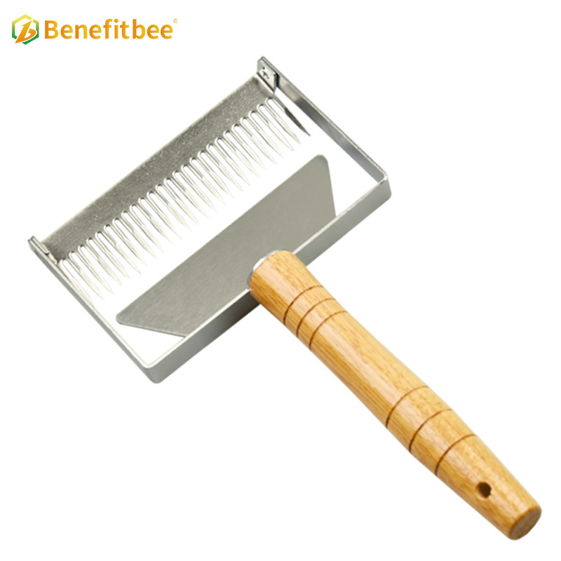 Benefitbee Newest 304 Stainless Steel honey Uncapping Honey Fork For Beekeeping Honey comb Honey Scraper