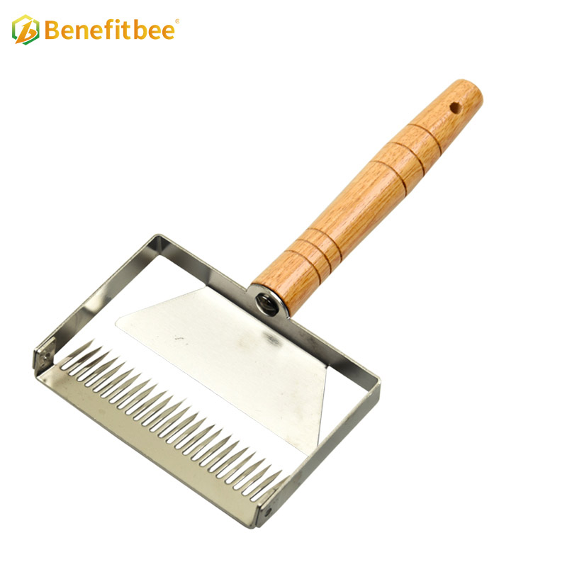 Benefitbee Newest 304 Stainless Steel honey Uncapping Honey Fork For Beekeeping Honey comb Honey Scraper