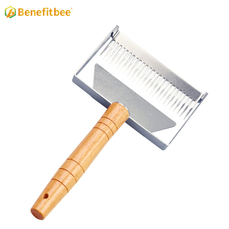 Benefitbee Newest 304 Stainless Steel honey Uncapping Honey Fork For Beekeeping Honey comb Honey Scraper