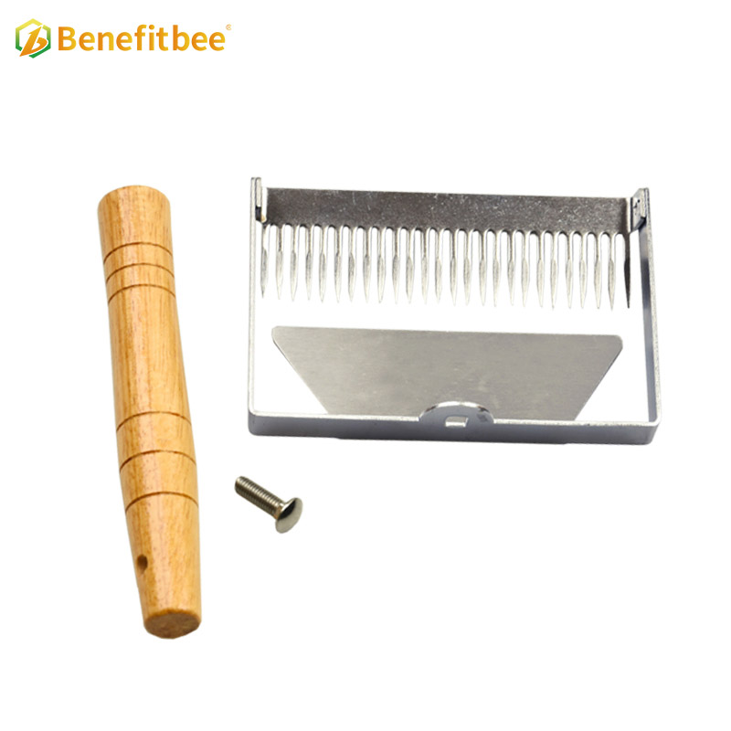 Benefitbee Newest 304 Stainless Steel honey Uncapping Honey Fork For Beekeeping Honey comb Honey Scraper