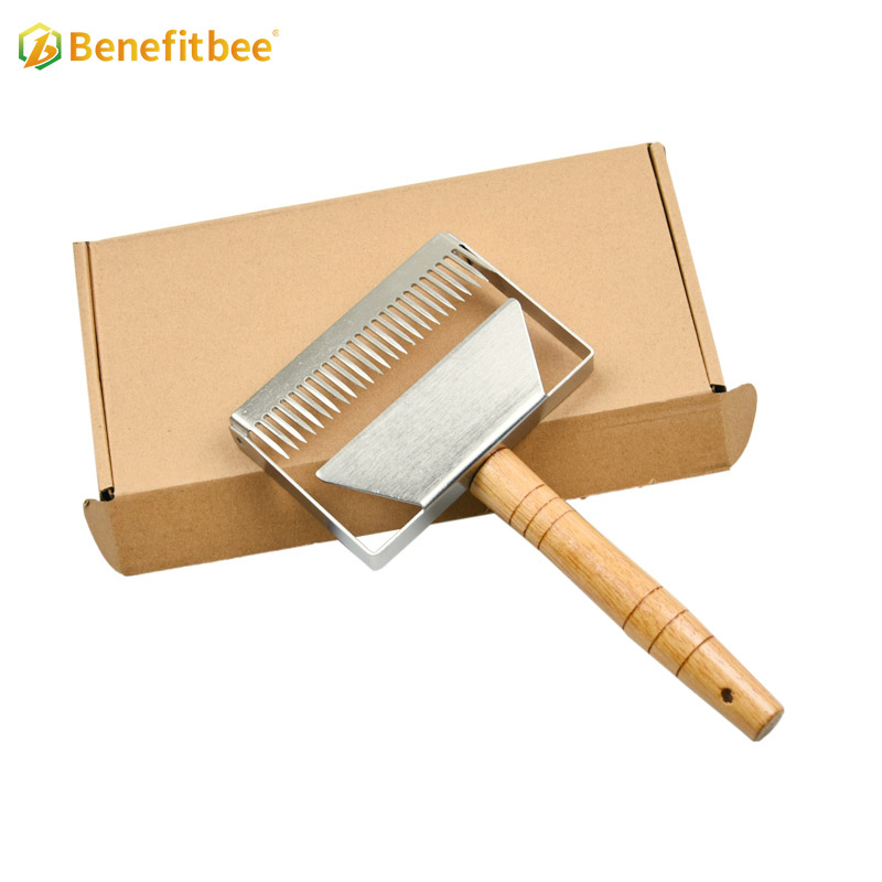 Benefitbee Newest 304 Stainless Steel honey Uncapping Honey Fork For Beekeeping Honey comb Honey Scraper