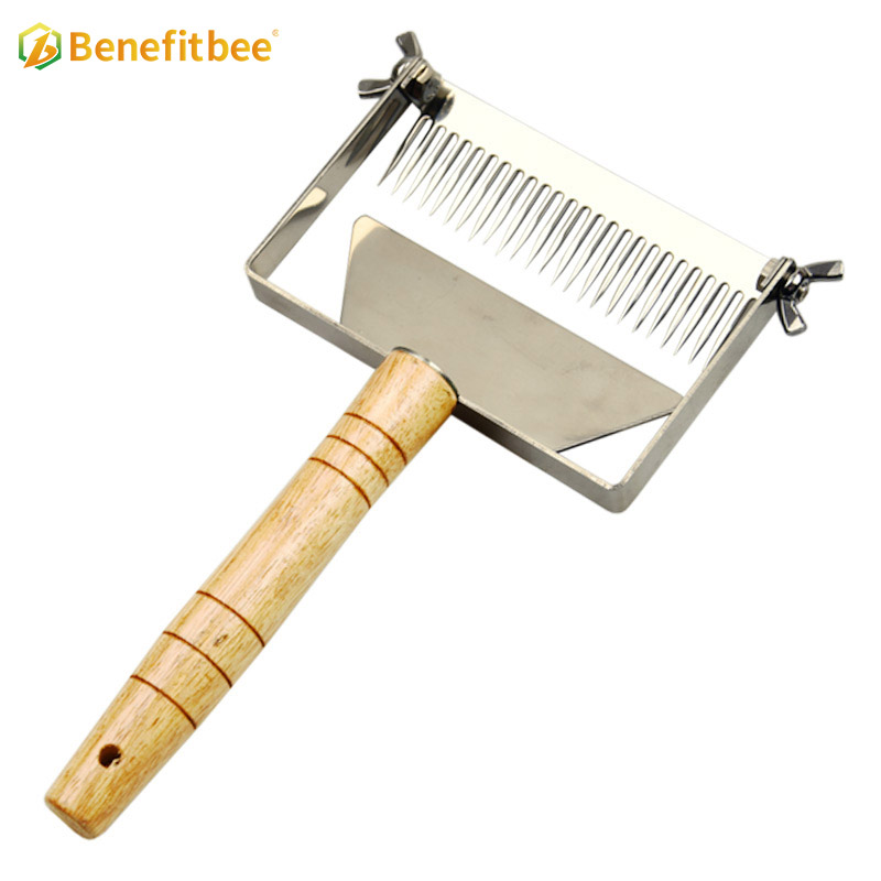 Multifunctional beekeeping Stainless steel wood handle honey uncapping fork