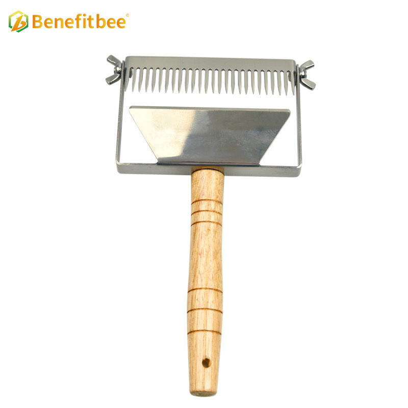 Multifunctional beekeeping Stainless steel wood handle honey uncapping fork